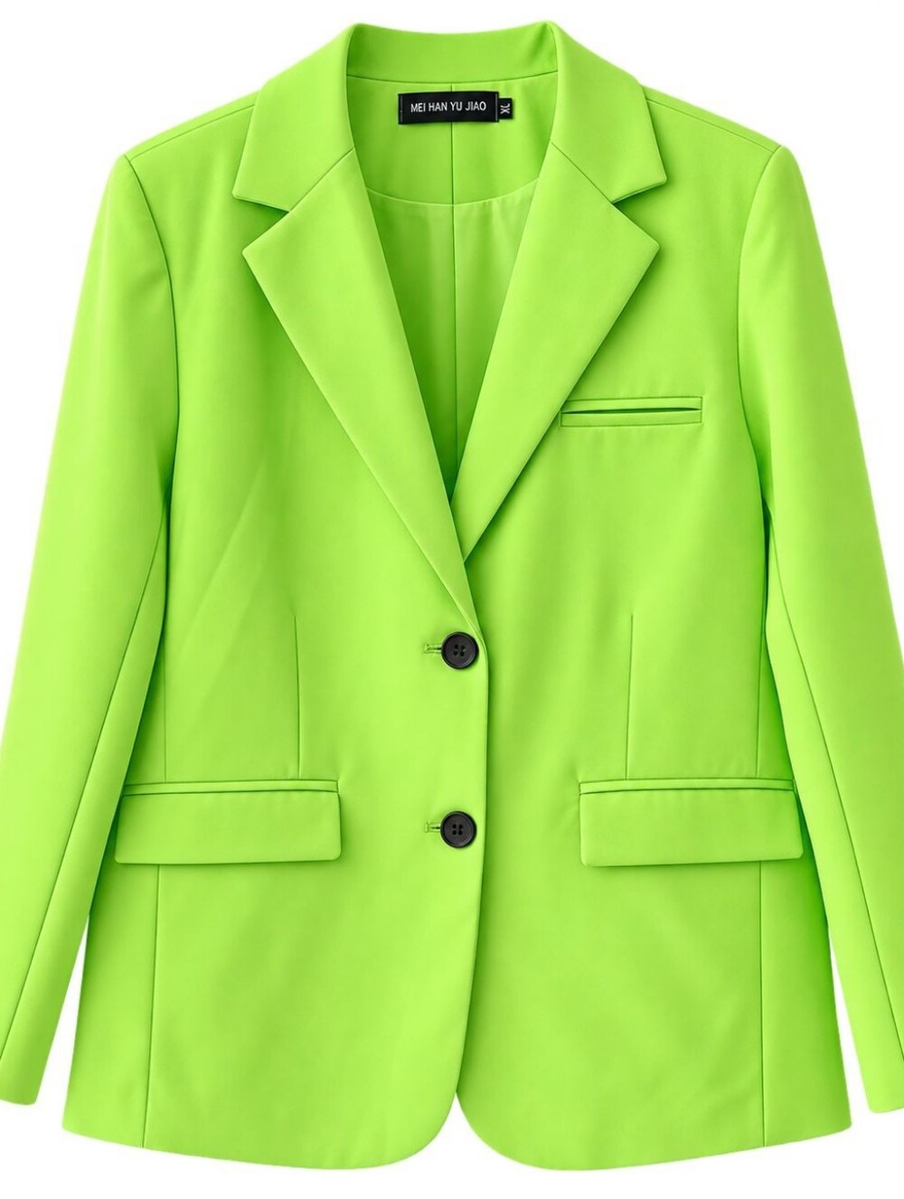 MEI HAN YU JIAO Lime Green Blazer  NWOT